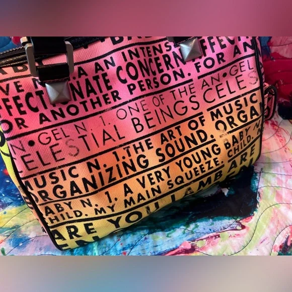 L.A.M.B. Yellow Pink satchel - Picture 6 of 10